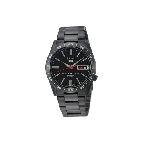 SEIKO Автоматический Механический Movement Мужские Seiko5 Часы 37 мм Черные