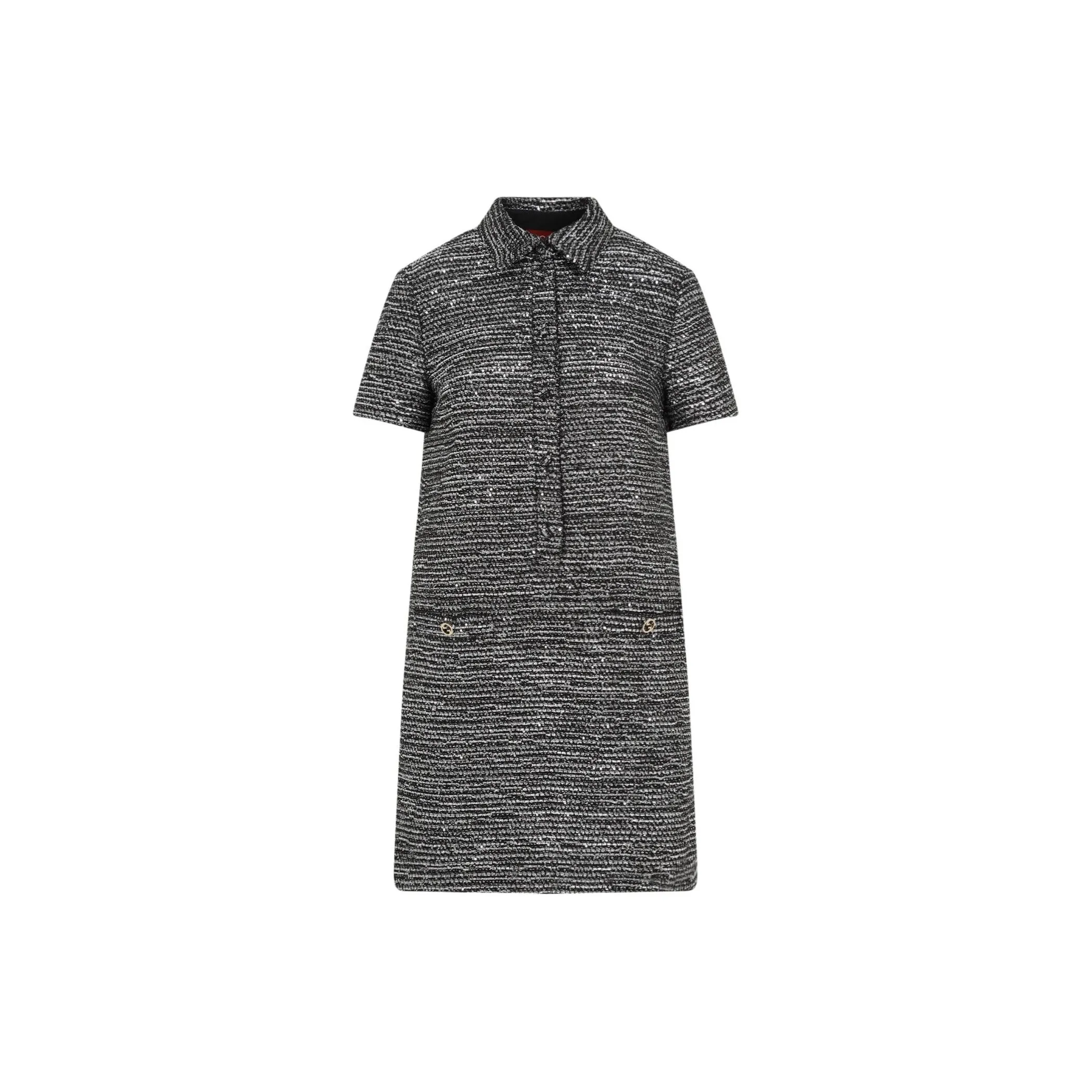 GUCCI Tweed Collared Shirt Dress