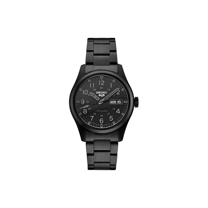 SEIKO Seiko5 Collection Automatic Mechanical Movement Stainless Steel Strap Watch 39mm Men's Watches Black Dial SRPJ09K