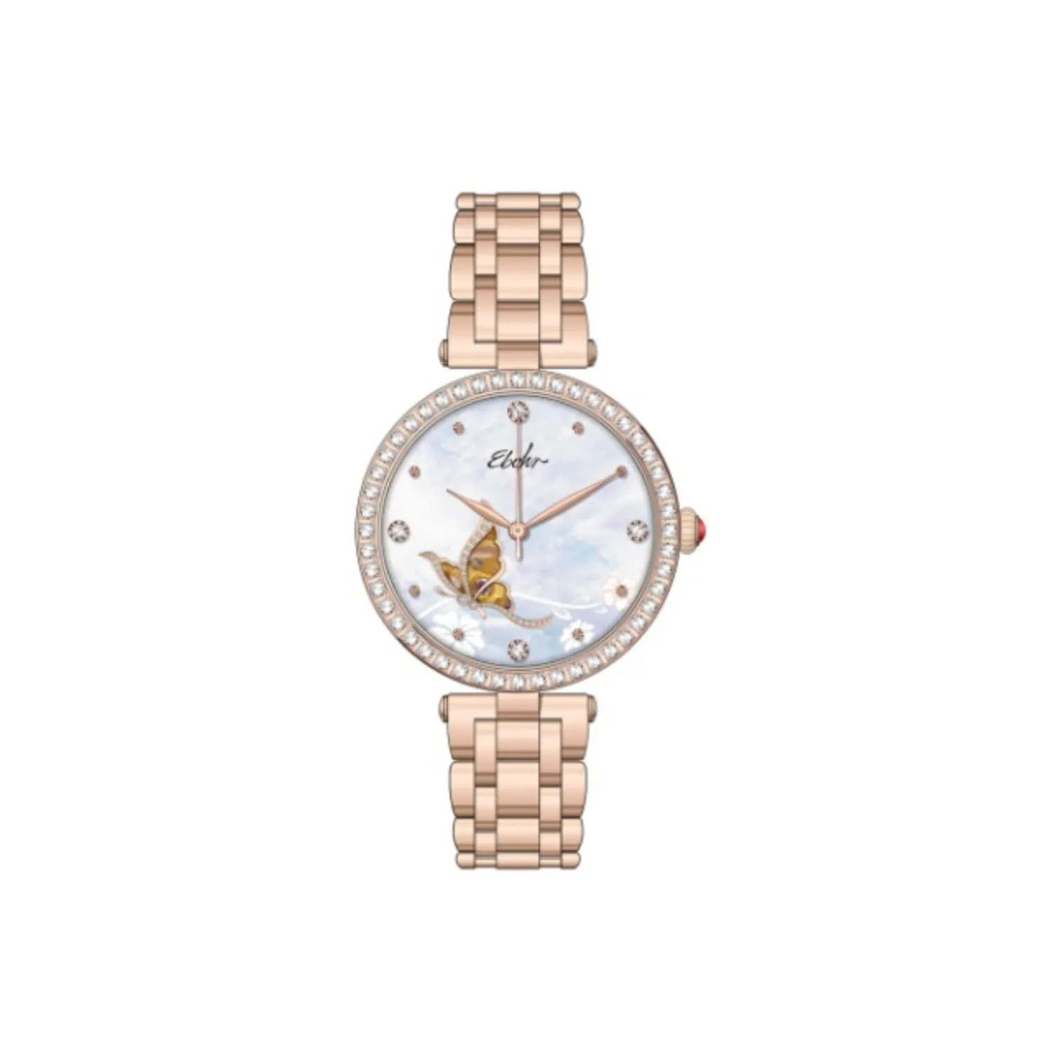 EBOHR Revenge Collection Mechanical Movement Watch Women's Mother-of-Pearl Color Watch Dial