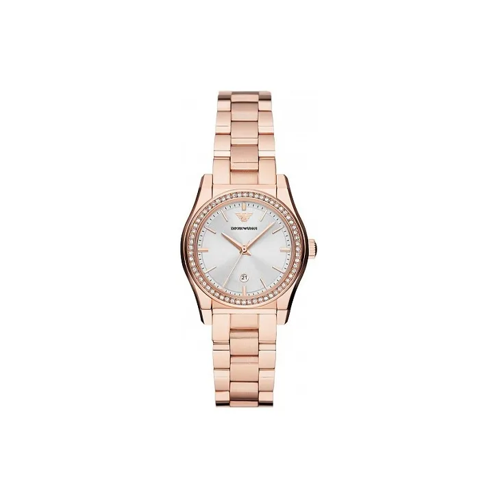 EMPORIO ARMANI Women's Watch Кварцевый механизм ремешок из нержавеющей стали 32 мм белый циферблат