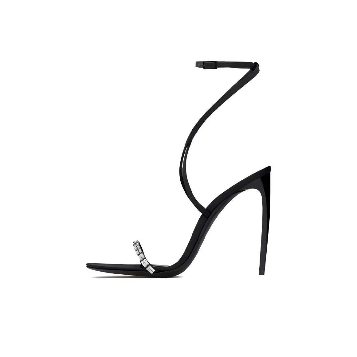 SAINT LAURENT Gloria One Strap Sandals 11cm Women's Black