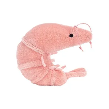 JELLYCAT Ocean Series Удивительные Морепродукты Креветка Куклы Плюшевая кукла 6 см Высота в сидячем положении