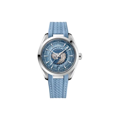 OMEGA Автоматический Механический Movement Мужские AQUA TERRA 150 метров Часы 43 мм Синий