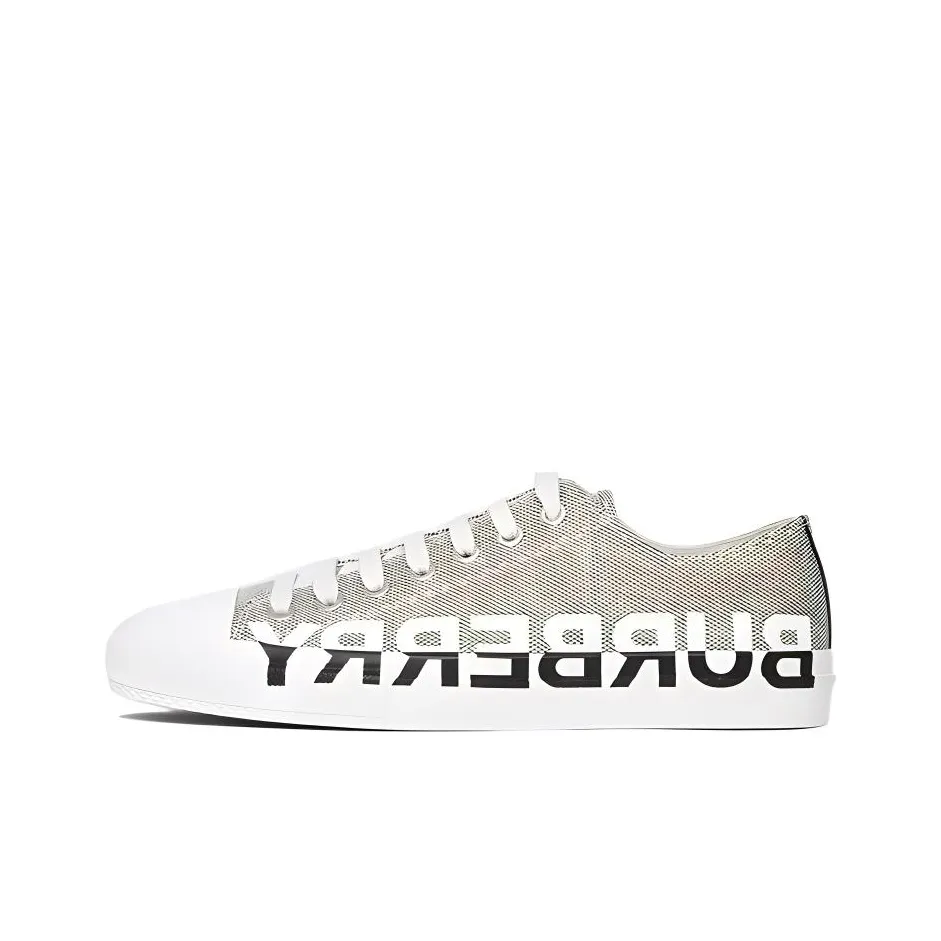 Burberry Logo Print Canvas Sneakers