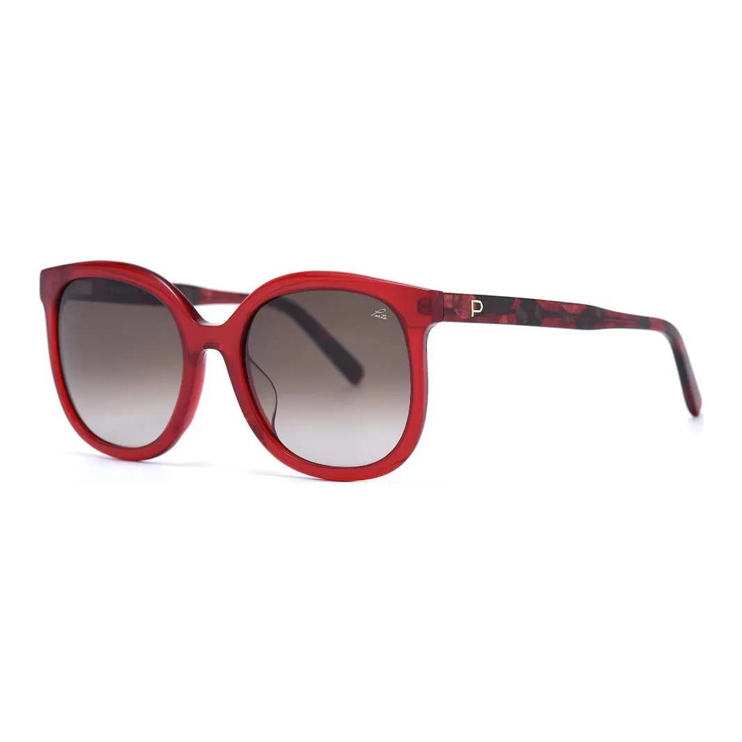 PORTS Пластиковая оправа Квадратные Солнцезащитные очки Женские Красные