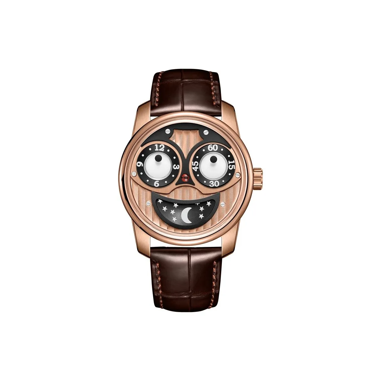 OBLVLO Автоматический механический механизм Часы Мужские Золото Циферблат