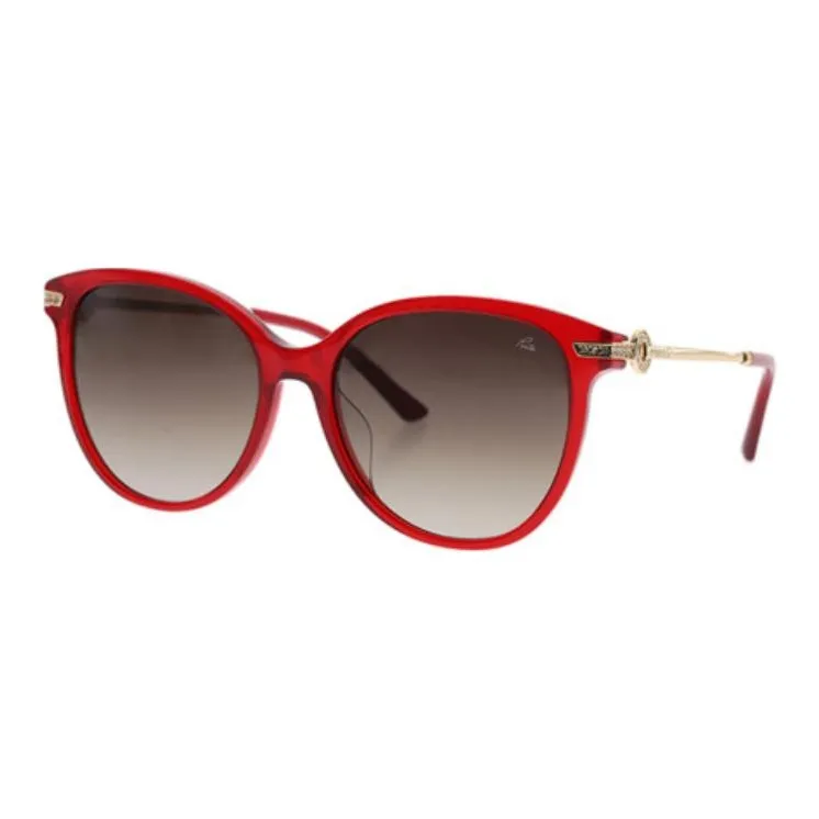 PORTS Пластиковая оправа Круглые Солнцезащитные очки Женские Красные