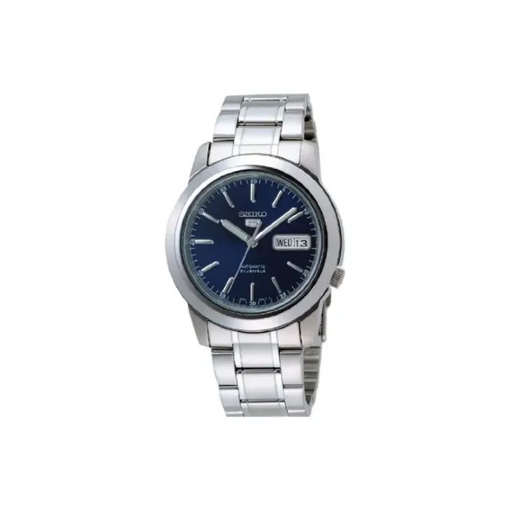 SEIKO Автоматический Механический Механизм Нержавеющая Сталь Ремешок Часы Мужские Синий Циферблат