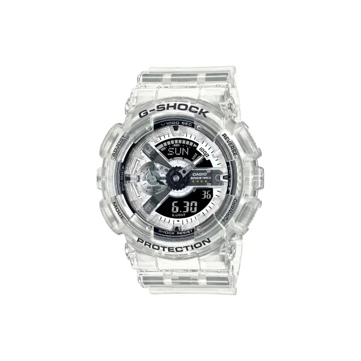 CASIO Liquid Crystal Analog Dual Display Series G SHOCK Collection 40 Anniversary CLEAR REMIX Кварцевый механизм