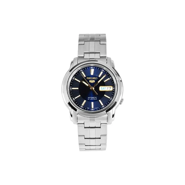 SEIKO Seiko5 Collection Automatic Mechanical Movement Stainless Steel Strap Watch 38mm Unisex Blue Dial Snkl79k1