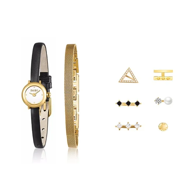 DAISY BEAUTY Наручные часы Кварцевый механизм Натуральная кожа Ремешок 15 Белый циферблат Женские часы DB DWW005 H