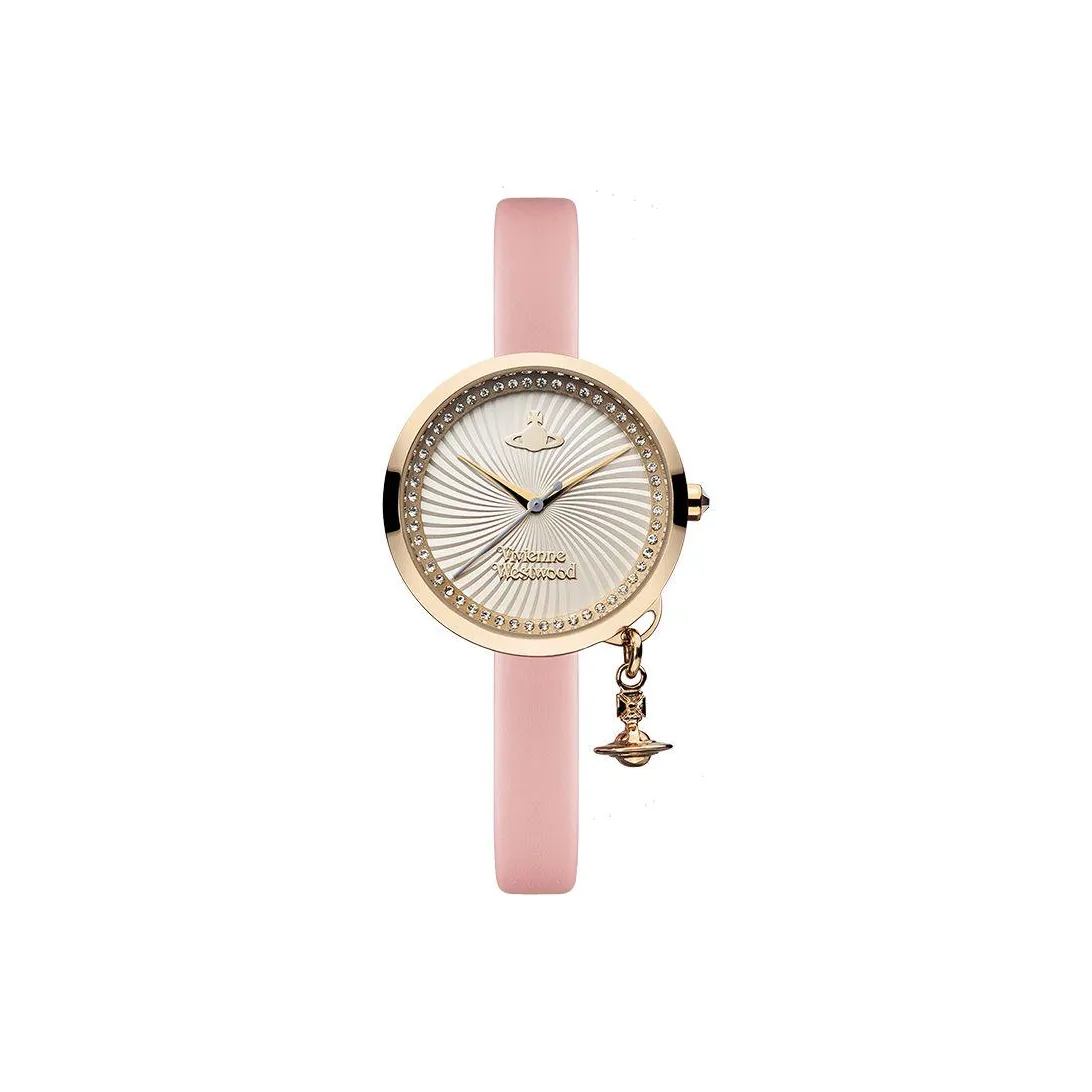 Вивьен Вествуд Classic Pendant Collection Наручные часы Кварцевый механизм 34 мм Золотой циферблат Женские часы DWVV139WHPK