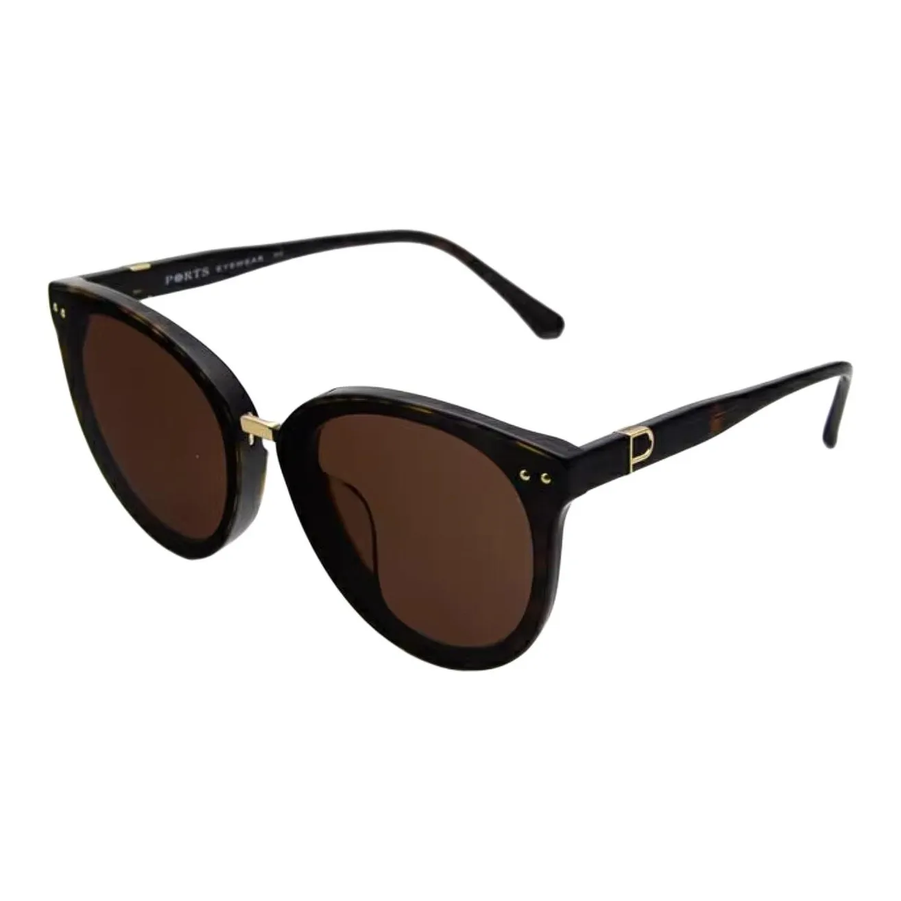 PORTS OVAL SUNGLASSES Женские Черепаховый