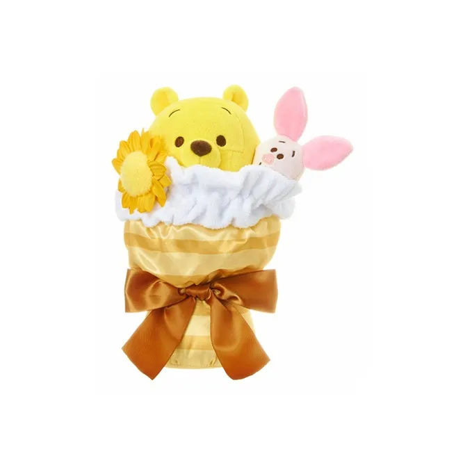 Disney Winnie Spring Flower Language Collection Букет Желтый Куклы Плюшевая кукла 23 см Высота