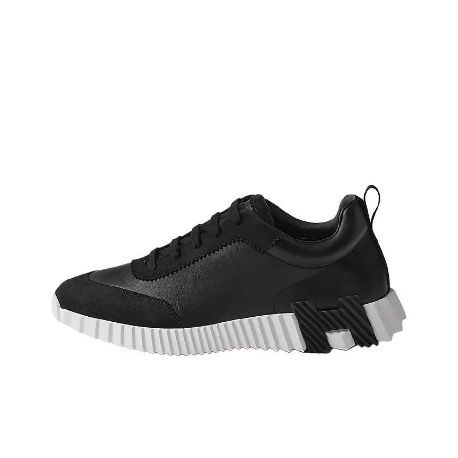 HERMES Bouncing Low Top Casual Shoes Men Black