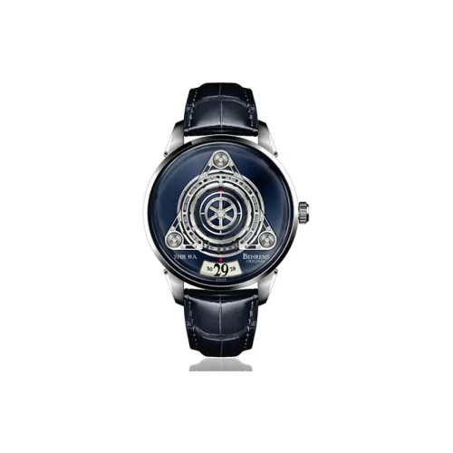 BEHRENS Автоматический Механический Movement Унисекс Часы Starship Collection 42 мм Синие
