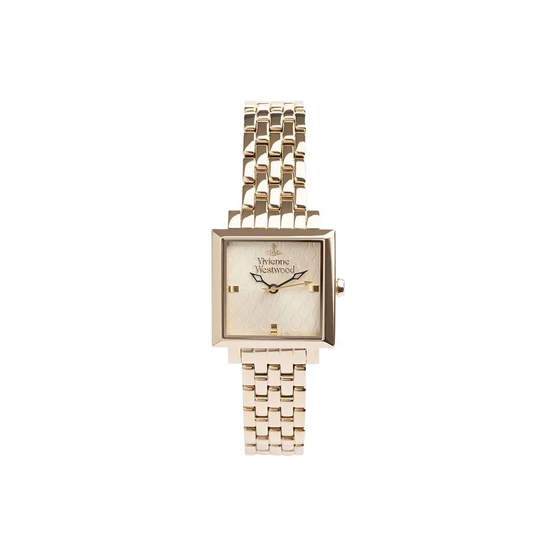 Vivienne Westwood Мужские часы Кварцевый механизм Ремешок из нержавеющей стали 24 мм Золотой циферблат