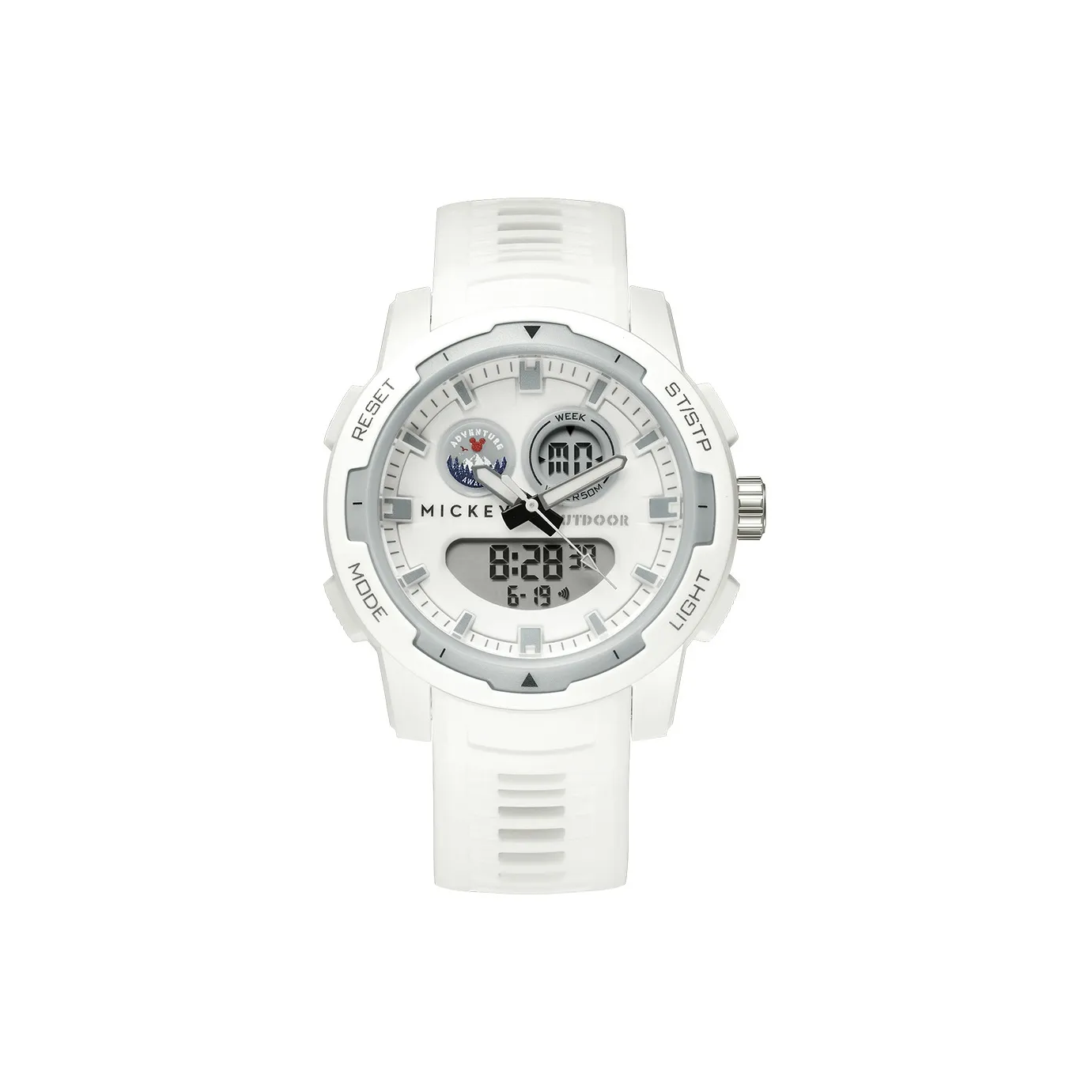 Disney Mickey Series Электронный Механизм TPU Ремешок Часы Унисекс Белый Циферблат