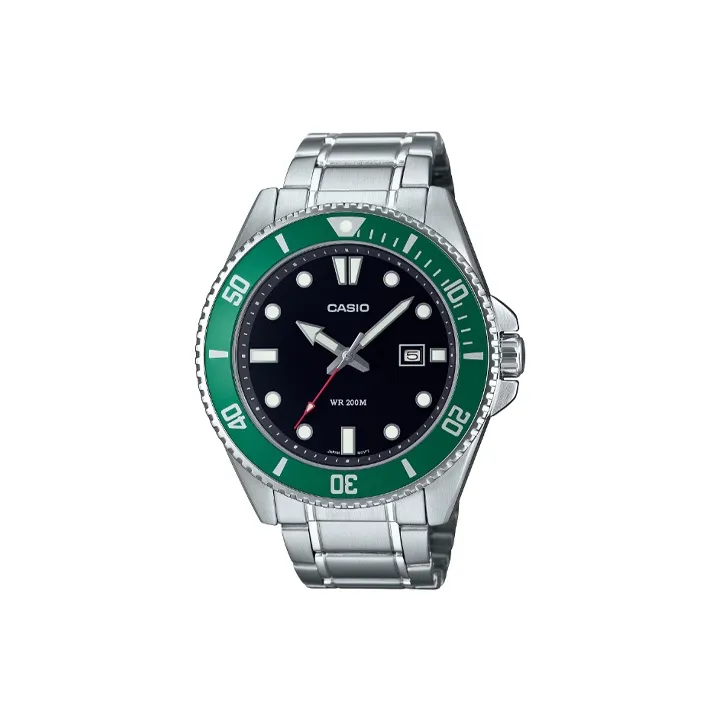 CASIO Full Metal Collection Disk Кварцевый механизм Нержавеющая сталь Ремешок Часы Мужские Черный циферблат