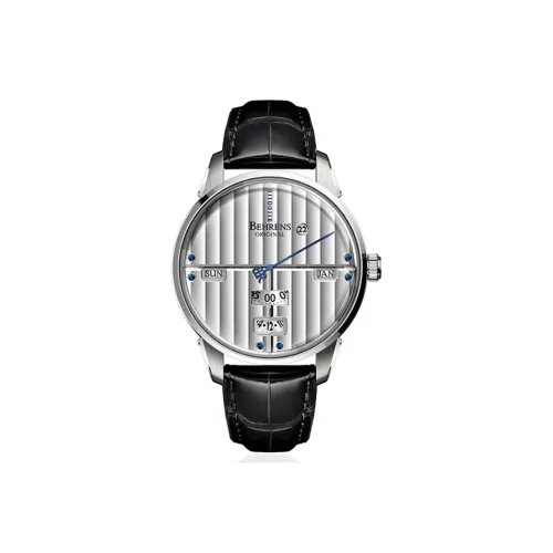 BEHRENS Автоматический Механический Movement Унисекс Star Voyager Collection Часы 42mm*12,5mm*23mm Серебряные