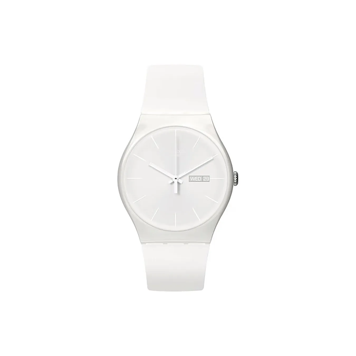 Swatch Quartz Movement Унисекс Часы 47,4мм*41мм*9,85мм Белые