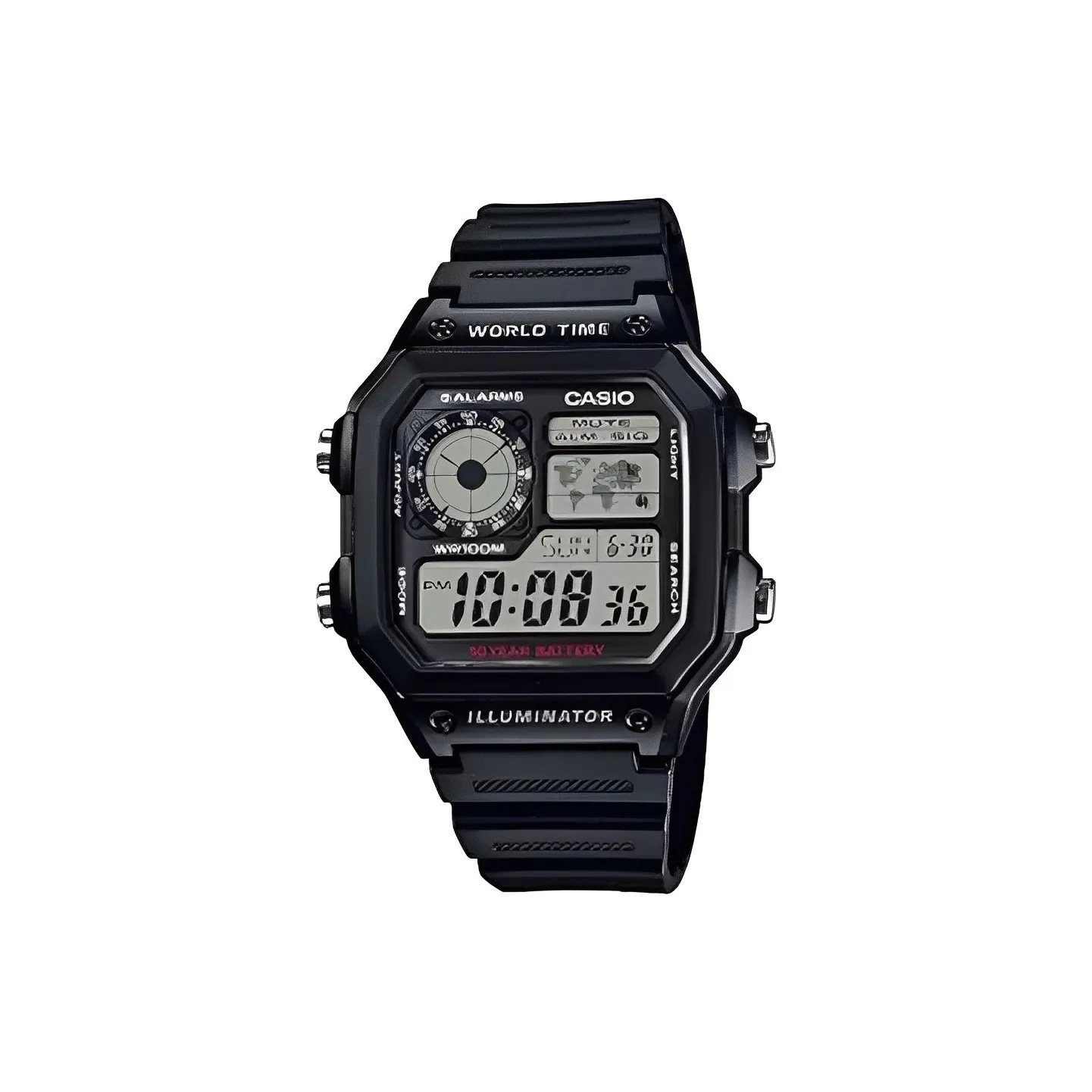 CASIO Кварцевый механизм Часы Унисекс Серебристый циферблат