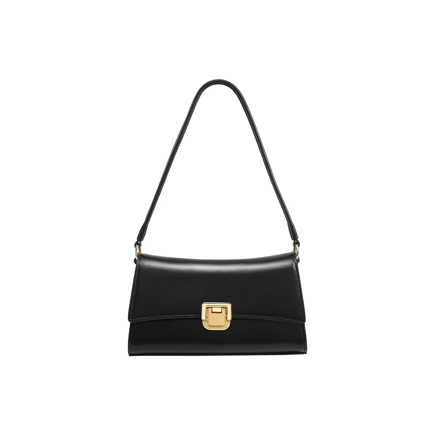 Miao Di Cow Leather Handbag, Shoulder Bag, Crossbody Bag Regular Women's Mist White/Obsidian Black