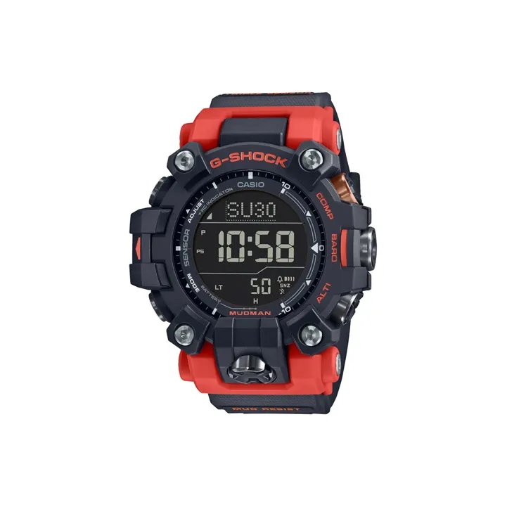 CASIO MASTER OF LAND Series G SHOCK Collection Солнечный Кварцевый механизм Смольный ремешок Часы Мужские Черный циферблат
