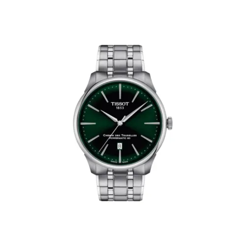 Tissot Автоматический Механический Movement Мужские Часы Tourelles Collection 42 мм Зеленые