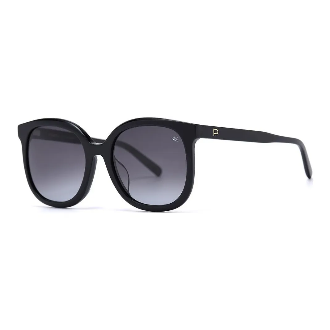 PORTS Plate Frame Square Sunglasses Women's Black