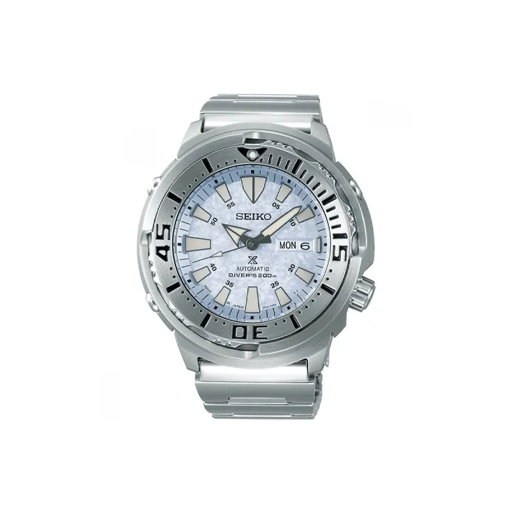 SEIKO Prospe Automatic Mechanical Movement Stainless Steel Strap Watch Men's Watches White Dial