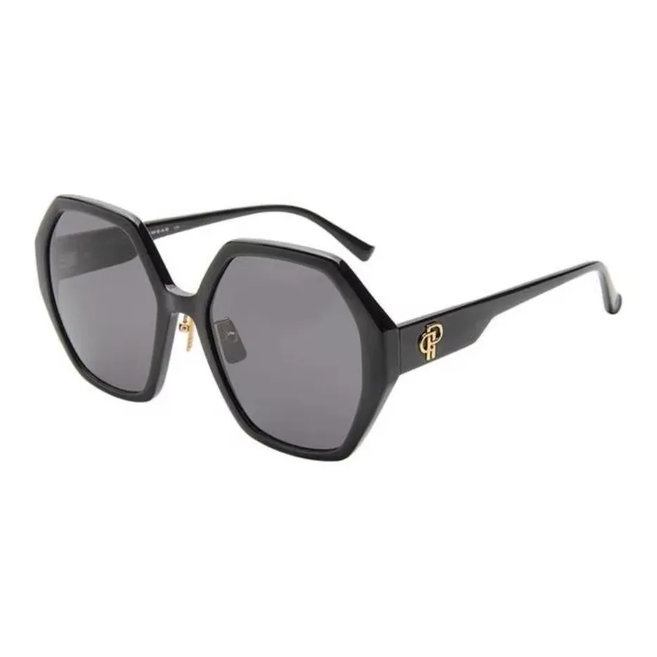 PORTS Пластиковая оправа Нерегулярная форма Солнцезащитные очки Унисекс Черный