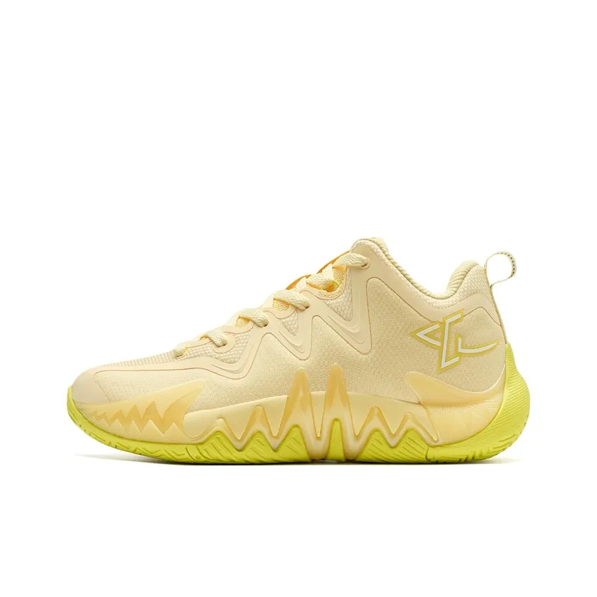 XTEP Abrasion Resistant Slip Resistant Low Top Basketball Shoes Men Oil Color/Yellow Lime Green