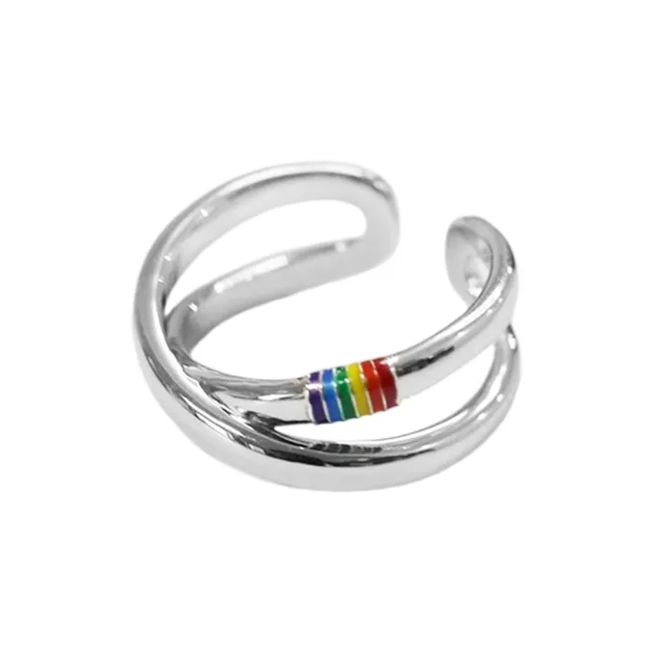 WANLIACC Сплав Радужный Кольцо Унисекс