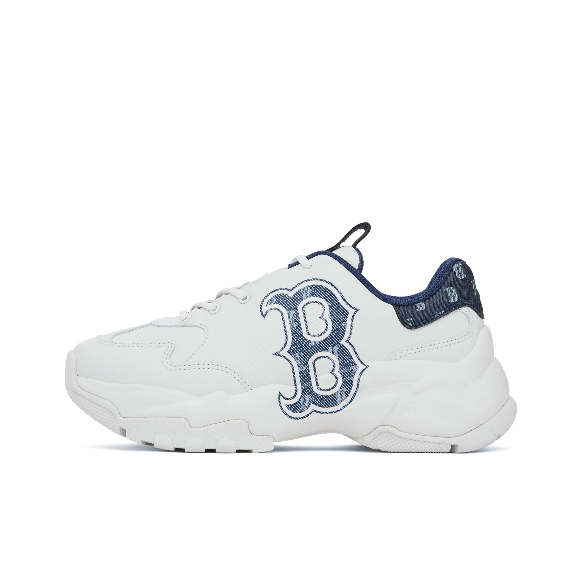 MLB Big Ball Chunky Anti Slip Wear Resistant Low Top Chunky Sneakers Unisex White