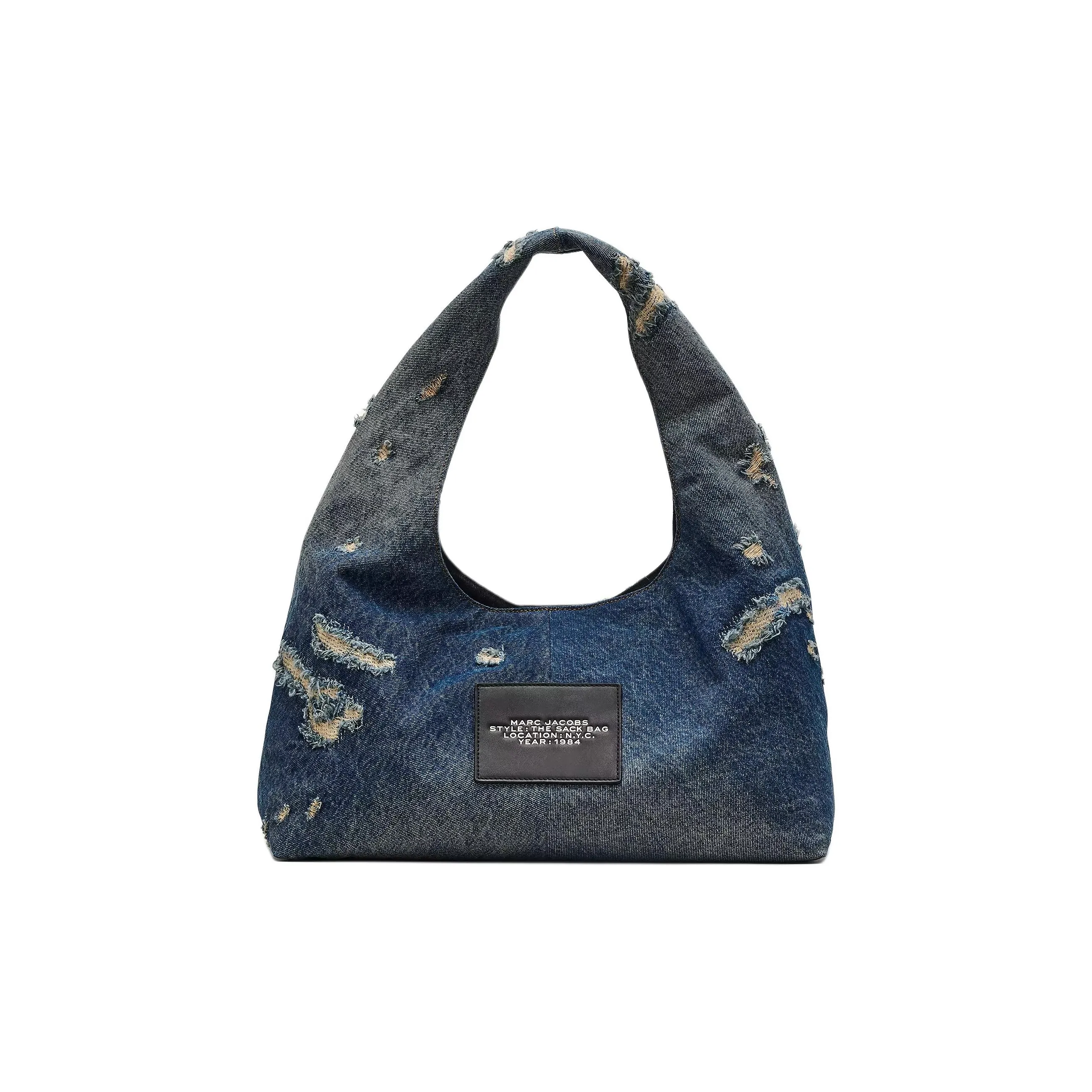 MARC JACOBS Rip And Repair Denim Sack Punk Indigo