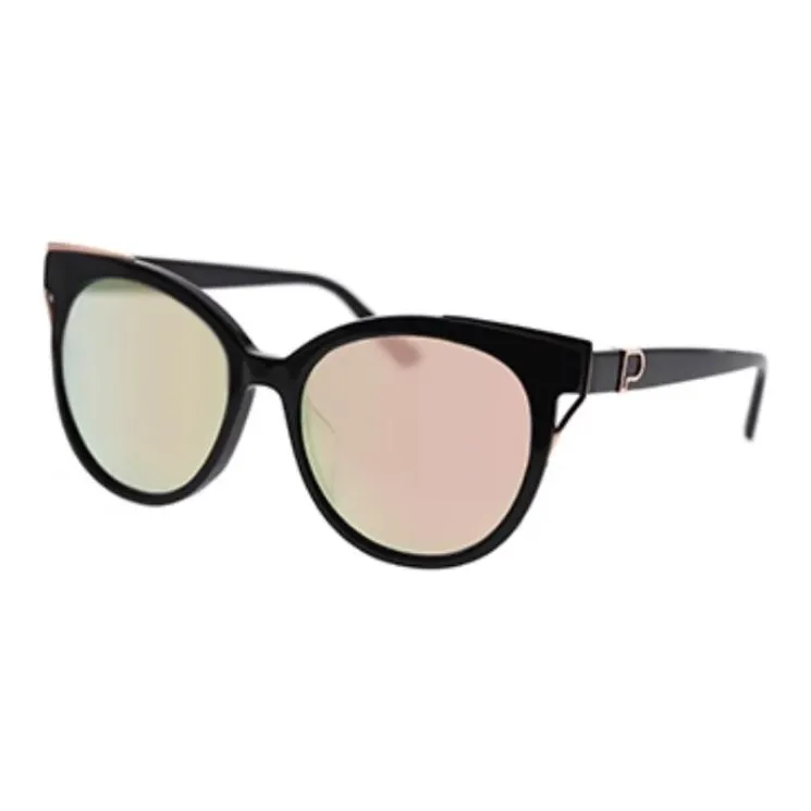 PORTS Irregular Shape Sunglasses Women's Black