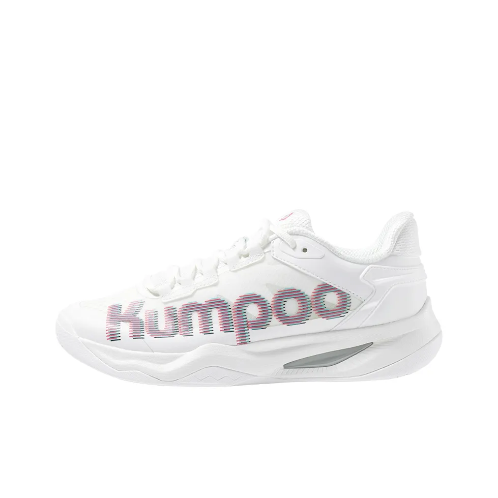 KUMPOO Badminton Shoes Unisex Low top White/Hot Pink/Sky Blue
