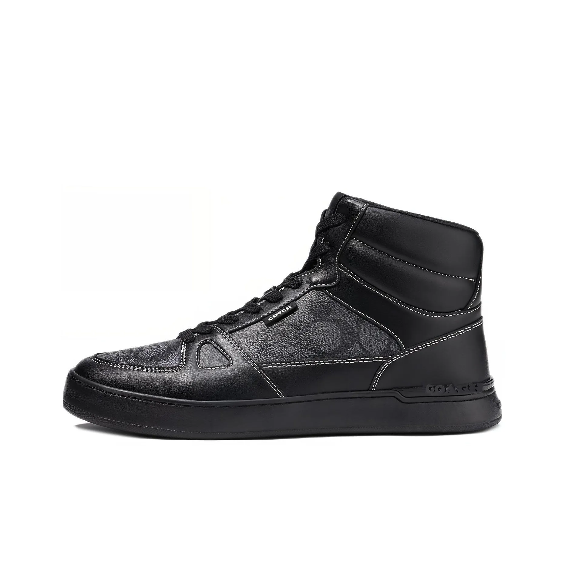 COACH High Top Stylish Skateboarding Shoes Men's Black