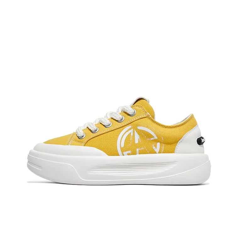 Acupuncture Skateboard Shoes Unisex Low Top Honeysuckle Floral Yellow