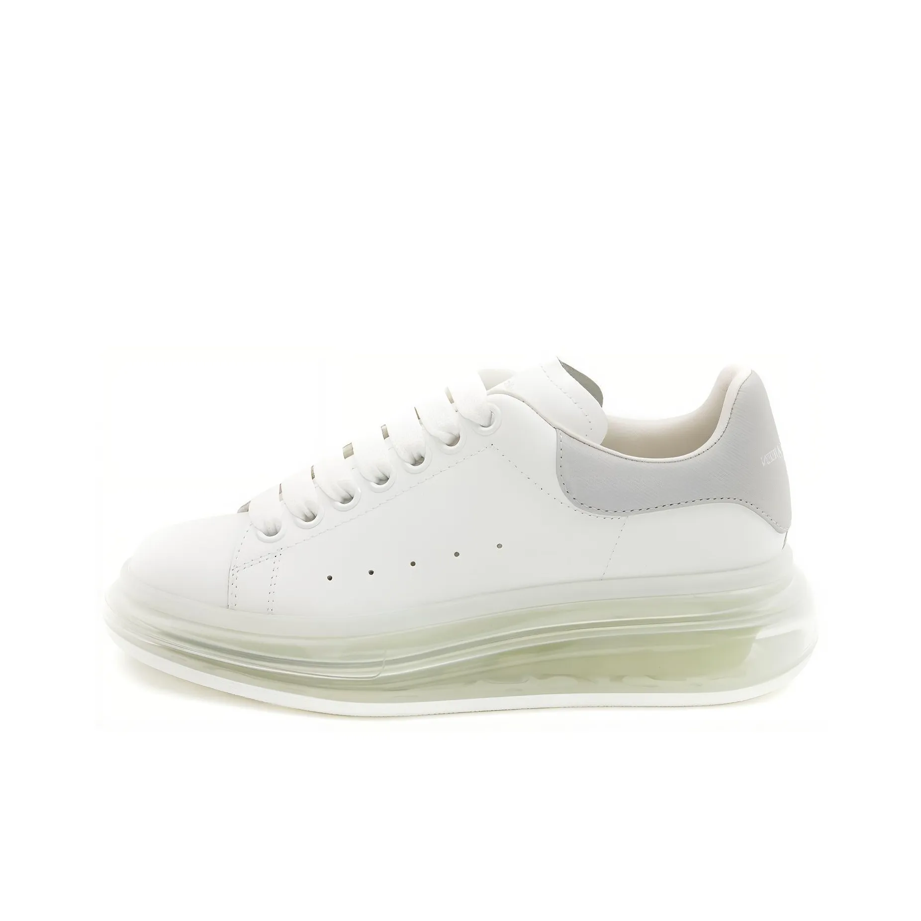 Alexander McQueen Air Bubble Wedge Sole Oversized Sneaker 'White Grey' Women's
