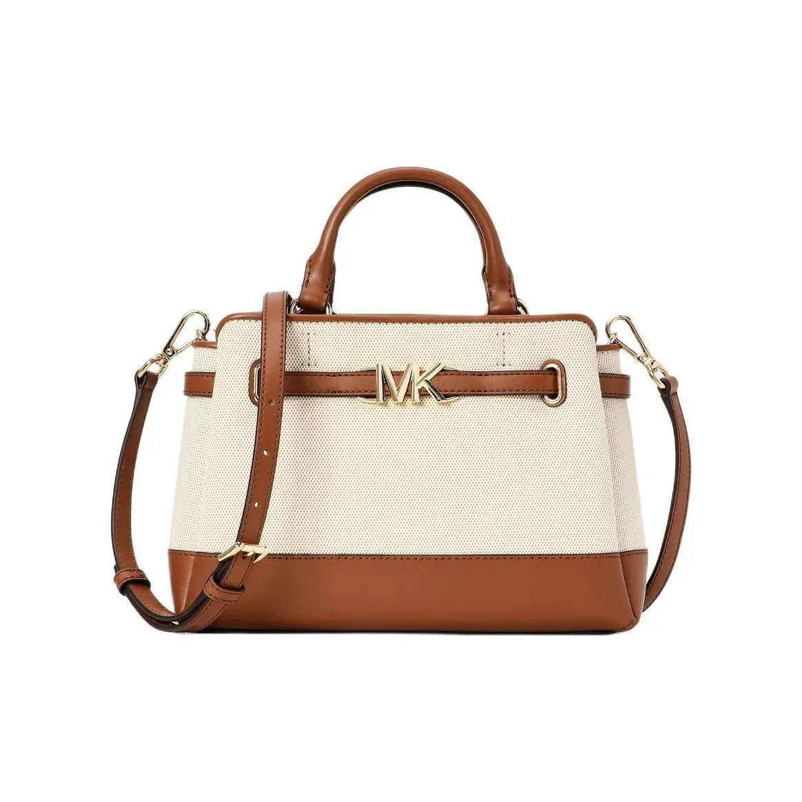 MICHAEL KORS Cotton With Polyester Shoulder Bag, Crossbody Bag, Handbag Trumpets Women's Leather Brown & Light Sand