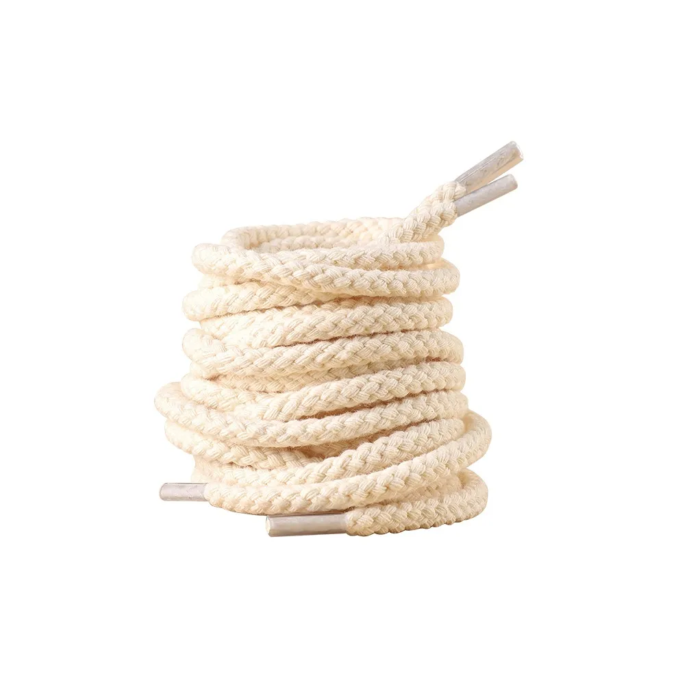 Footprint Tribe Винтаж Хлопок Лен Rope Потертый Круглый Вязаные Ткани Классический Бежевый Черный Шнурки Унисекс