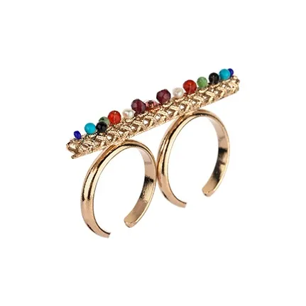 SATELLITE Золото с покрытием Металл Маленькие Блестки Бирюза Агат Гранат Кристальные Кольца Prestige Женские