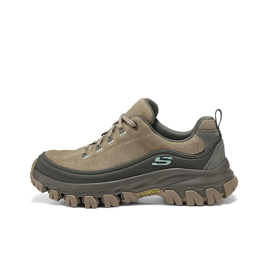 Skechers На открытом воздухе Устойчивый к истиранию Дышащий Низкий Верх Уличная обувь Женская Коричневый