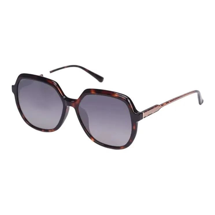 PORTS Plate And Metal Irregular Shape Sunglasses Women's Tortoiseshell
