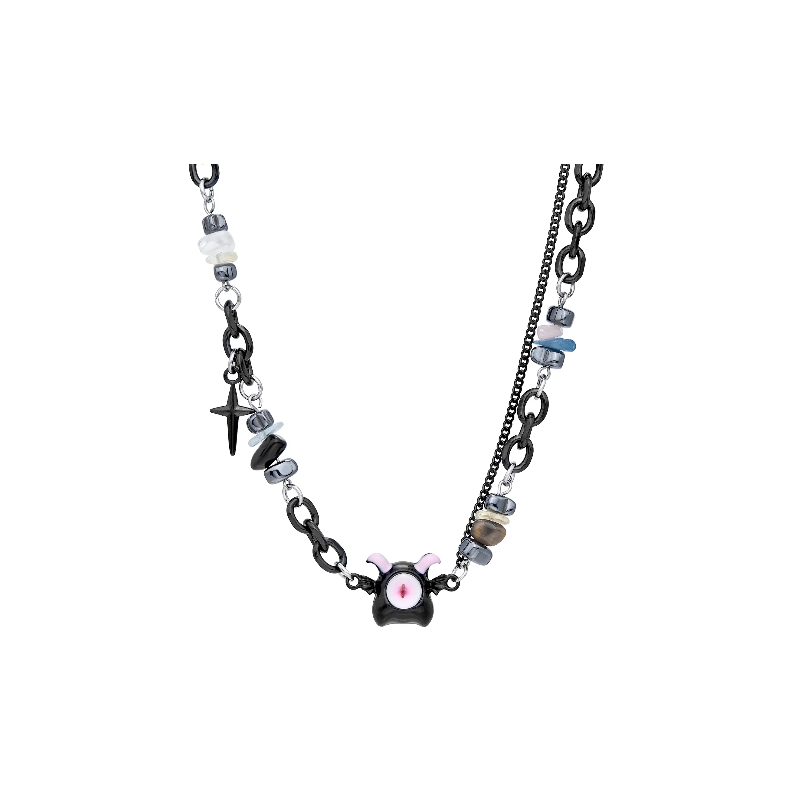 ENFANTIN Титановая сталь Стекло Гематит Сплав Ожерелья Унисекс