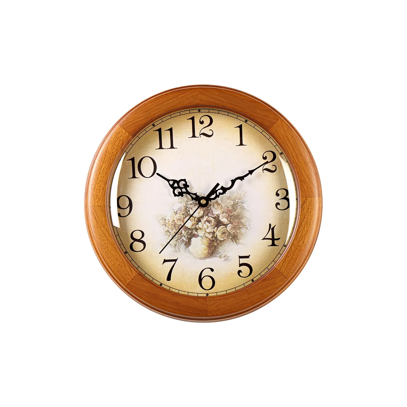 HENSE Кварцевый механизм массивная древесина настенные часы унисекс циферблат с кофейным оттенком модель HW335