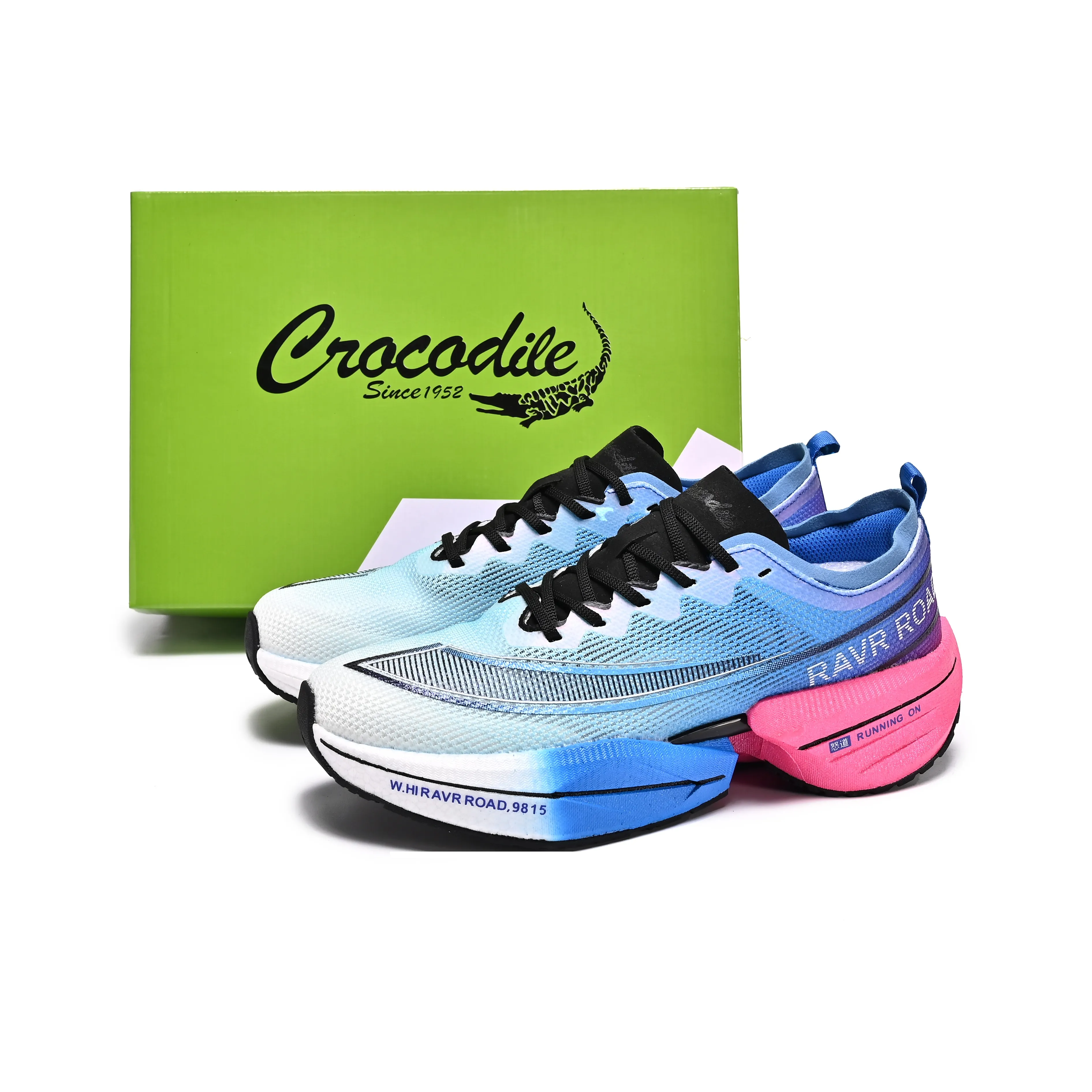 Crocodile Running Shoes Unisex Low Top White